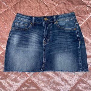 Cut Off Denim Skirt